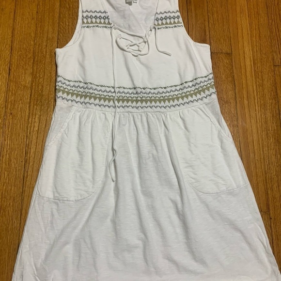 Aventura Womens Bianca Embroidered Dress White With Pockets Size XS Organic - Picture 2 of 9